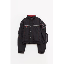 MARTINE ROSE BLACK BUMBAG JACKET